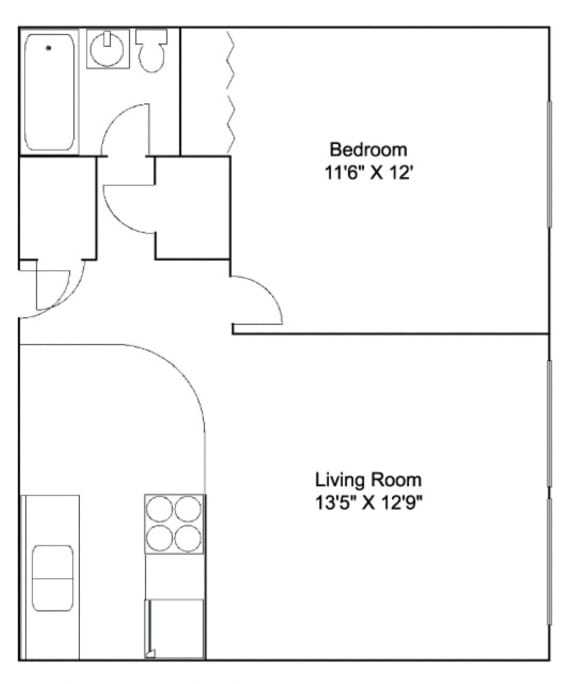 Floor Plans of Plaza Apartments in St Anthony, MN